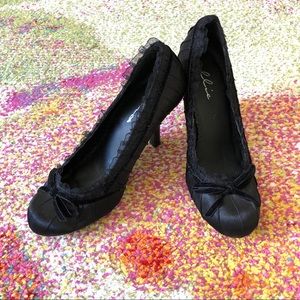 Ellie Satin & Velvet Pumps
